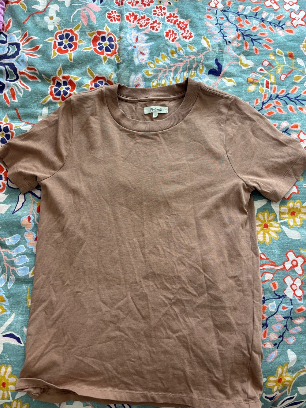 Madewell Short-Sleeve Crewneck T-Shirt — Dusty Brown